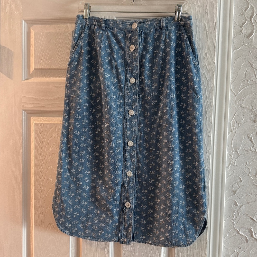 Adorable Steven Alan Button Up Denim Skirt - Sz 6